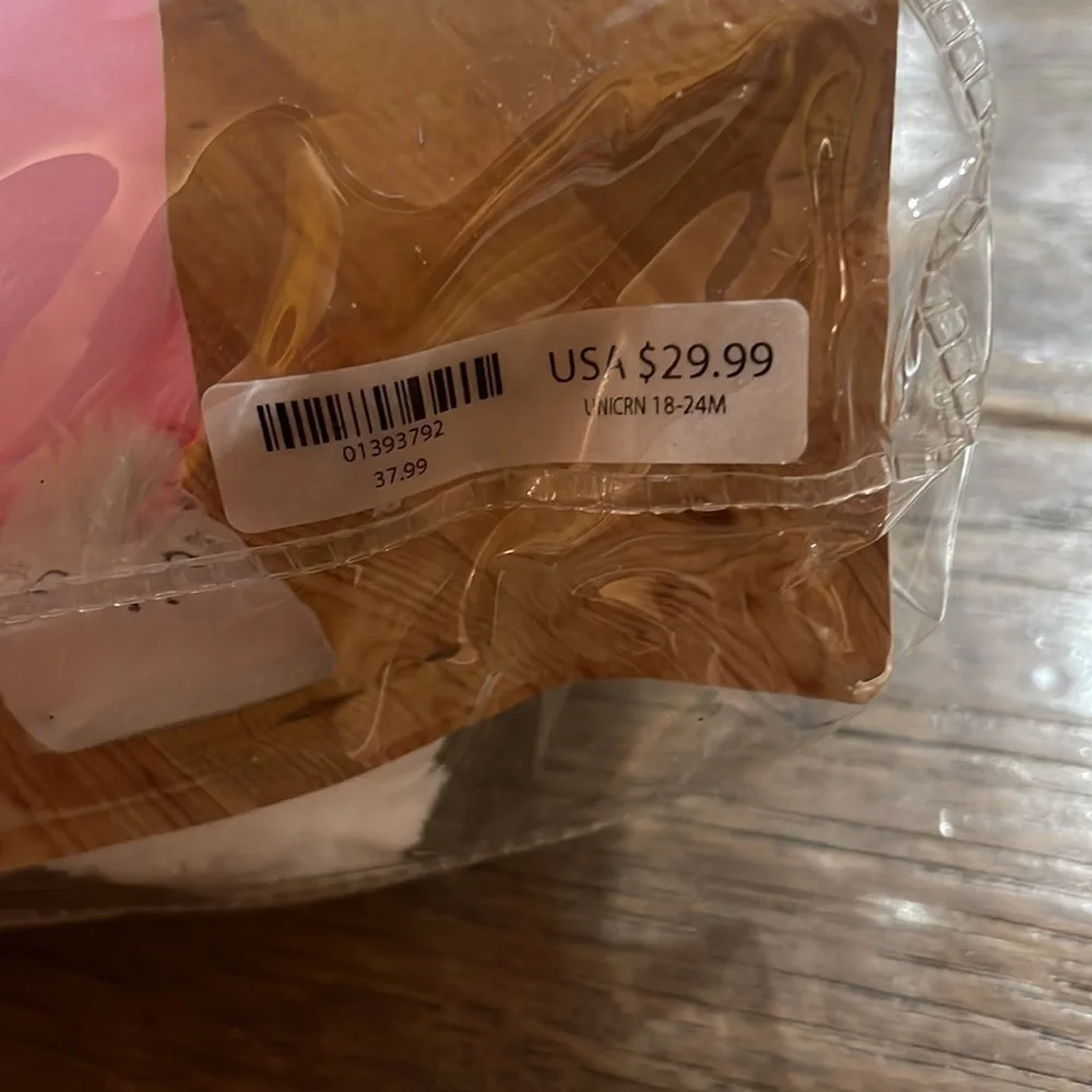 Spirit Unicorn Belly Infant Costume - Pink and White - Picture 4 of 10